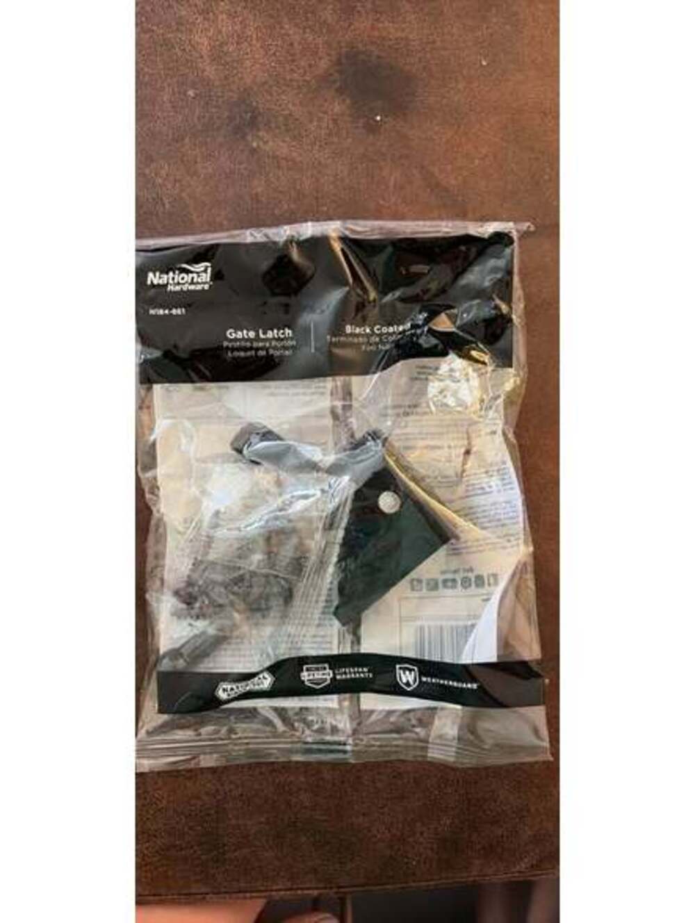 New 2 pack National Hardware N184-861 Black Coated Gate Latch